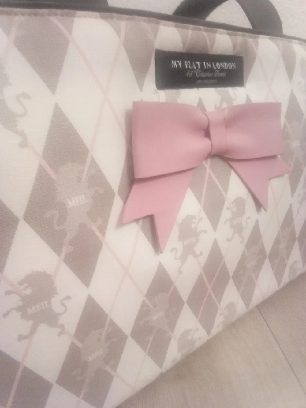My Flat in London argyle diaper bag created by designer Jan Haedrich